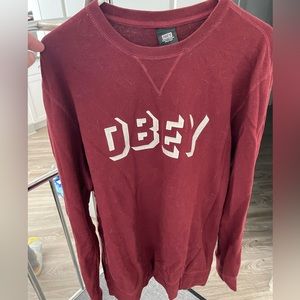 Red obey crewneck